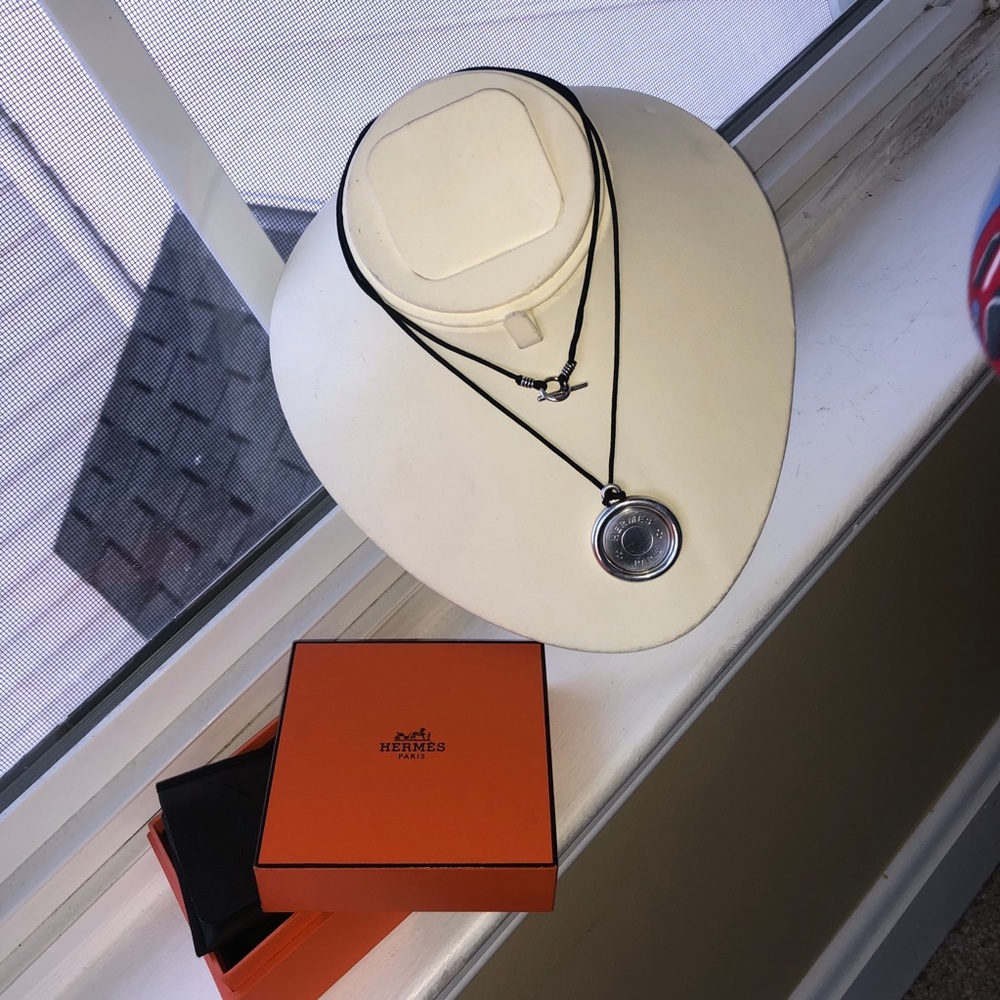 Authentic Hermes Serie Necklace 925 Silver